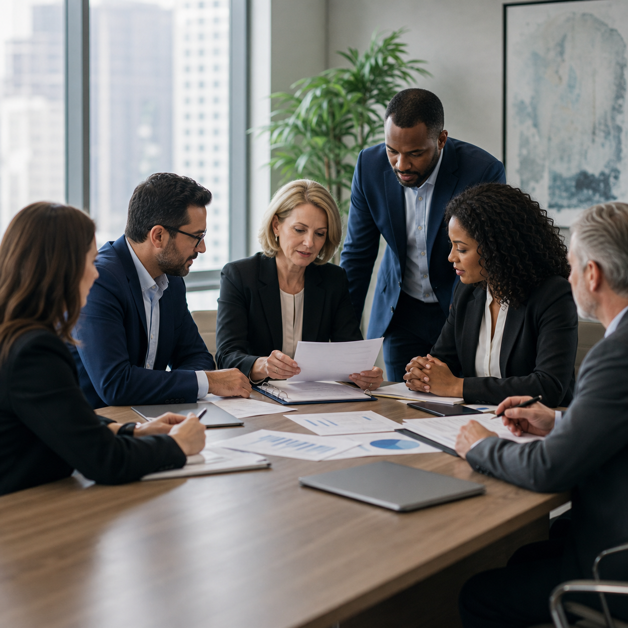 Executives Around Conference Table